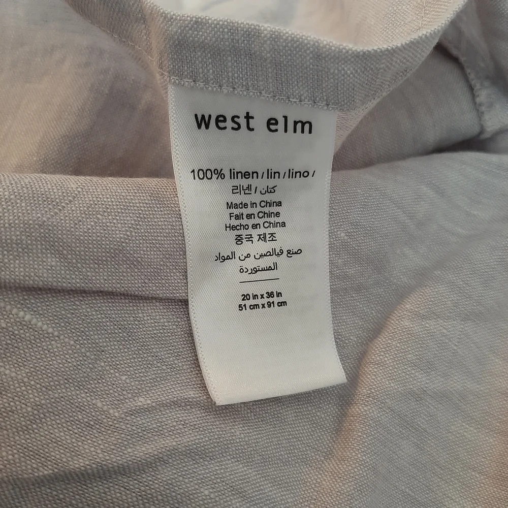 West Elm Linen King Sham Lavender